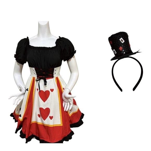 Playing Cards Queen of Hearts costume size L - Picture 5 of 5